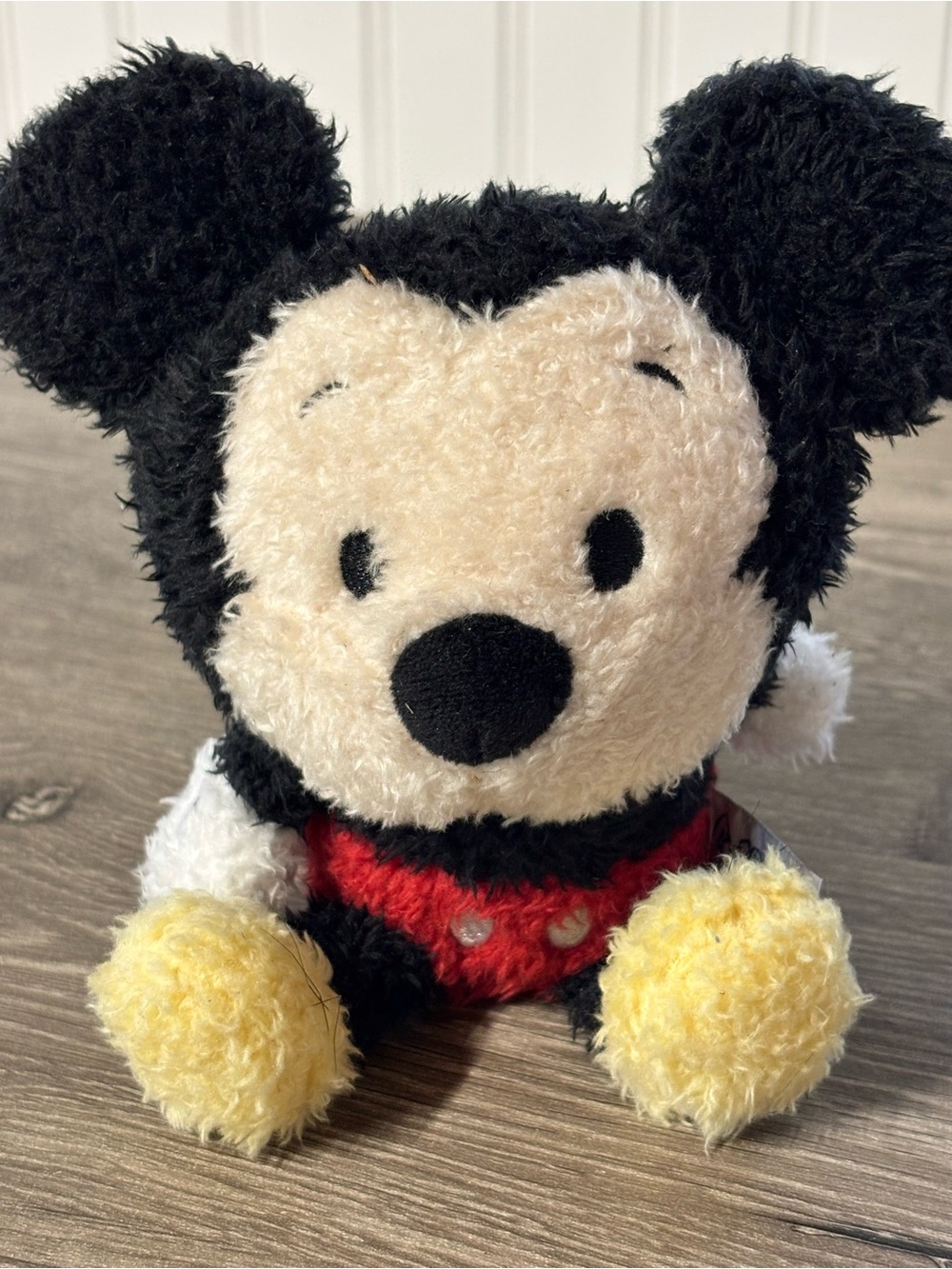 Disney Baby Cuteeze Mickey Mouse Soft Small Plush 4" Fluffy Crinkle Ears